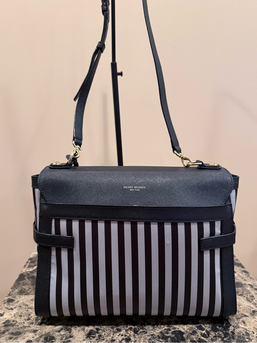 Henri Bendel Influencer Centennial Striped Crossbody - Picture 4 of 16